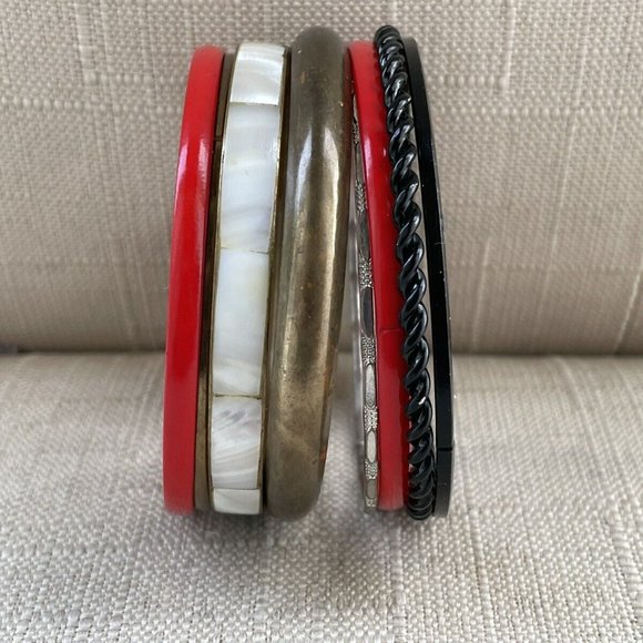 Women Bangles Multi Color Bracelet Fashion Wristband Jewelry Set Of 9 Bangles - Picture 2 of 12